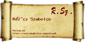 Rácz Szabolcs névjegykártya