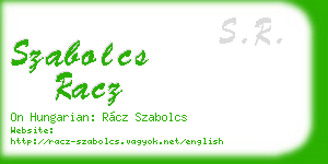 szabolcs racz business card