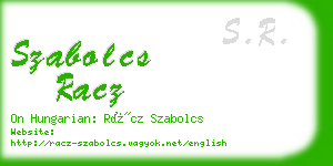 szabolcs racz business card